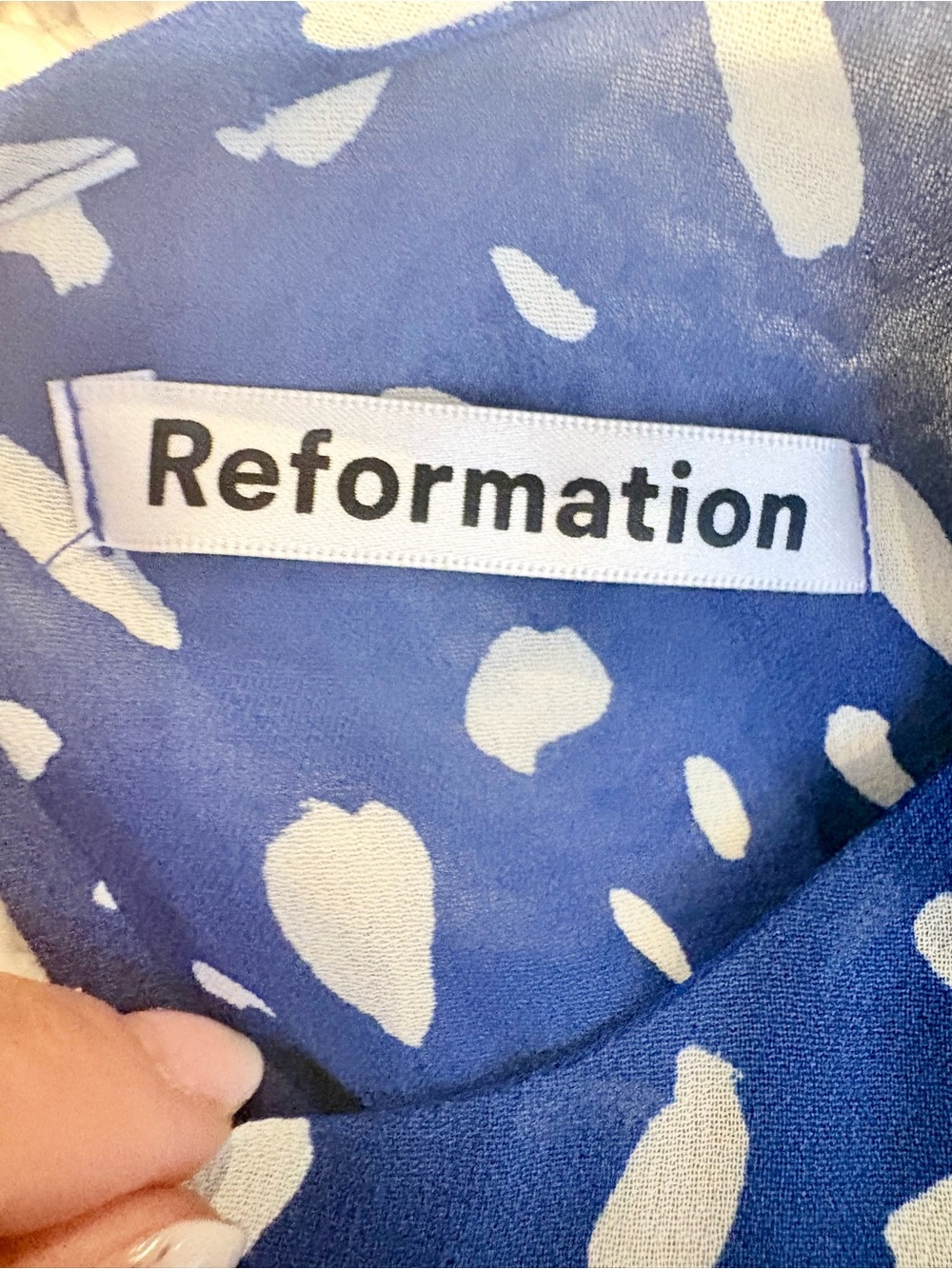 Reformation Ruffles at Hem Patterned Dress - Picture 5 of 7